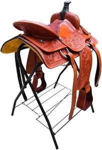 Custom Tooled Lightweight Race Saddle for Trail Riding Floral Design and Silver Detailing on Wood Tree Horse Saddle Leather Made - Product Image 3