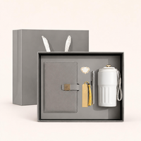 Ensemble cadeau élégant de carnet vert avec stylo, marque-page et thermos, boîte cadeau haut de gamme pour les promotions d'entreprise et la reconnaissance des employés