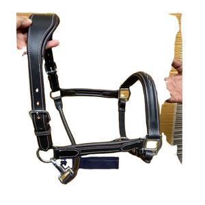 Anatomic Horse Leather Halter with Fancy <b>Stitching</b> Premium Harness <b>Accessory</b> - Product Image 1