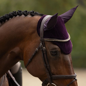 Labino Industries Premium Quality Handmade Equestrian <b>Fly</b> Veil Ear <b>Net</b> Bonnet Breathable Western Mesh Polyester/Spandex for - Product Image 3