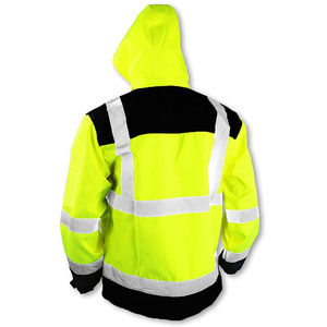 <b>Hi</b> <b>Vis</b> Winter Workwear Safety <b>Jacket</b> with Reflective Stripes-Custom Zipper Cotton Sweatshirt Style Waterproof Men's <b>Jackets</b> - Product Image 2