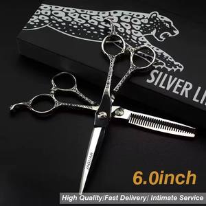 Ciseaux de coiffure 6'' en acier inoxydable JP, ensemble de ciseaux de barbier professionnels pour la coupe de cheveux, avec sac inclus - Product Image 4