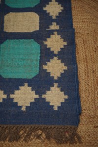 Handcrafted Moroccan Geometric WOOL JUTE KILIM <b>RUNNER</b> Wool Acrylic Medium Pile Non-Slip Latex Backing Eco Friendly Living Room - Product Image 2