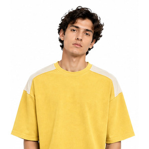 เสื้อยืดโอเวอร์ไซส์ผู้ชาย ผ้าฝ้าย 100% ทรงโอเวอร์ไซส์ ใส่ได้ทุกวัน เสื้อผ้าสตรีทแวร์ ทรงหลวม ใส่ได้ทุกวัน เสื้อผ้าผู้ชาย เสื้อยืดลำลอง - Product Image 4