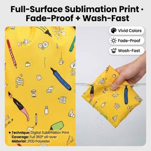 Drawstring Closure for Sports & School Polyester Cartoon Fashion <b>Kids</b> Sport <b>Backpack</b> with Cute Custom Design UV Printing - Product Image 4