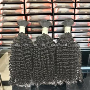 100% Cheveux Humains Indiens Naturels Bruts, Style Personnalisé, Ondulation Longue, Cuticules Alignées, Extensions de Cheveux Vierges en Paquets - Product Image 3