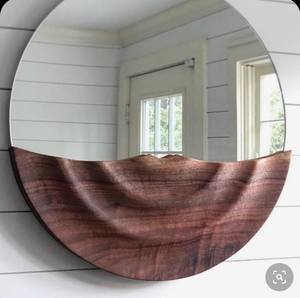 Eco-Friendly Natural Wood Wall <b>Mirror</b> Large Size Decorative Wooden <b>Frame</b> <b>Mirror</b> for Home Bathroom Living Room - Product Image 1