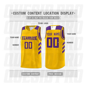 Maillot de basket-ball de qualité supérieure, léger, à séchage rapide, impression de logo personnalisée, maillot de sport réversible, sublimation, broderie - Product Image 4