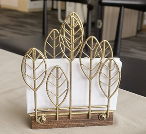 Gold Plated Modern Style Napkin Holder For Home Office Restaurant Table Top Decorative Use Metal Napkin Holder Free Standing - Product Image 5