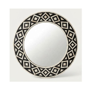 Décoration murale ronde ondulée faite à la main, miroir mural unique, cadre de miroir de luxe pour chambre à coucher, couloir, salon, accent décoratif - Product Image 6