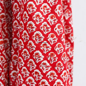 Beautiful Floral Cotton Hand <b>Drawn</b> Printed Summer Dress for Women Casual Wear 3/4 Sleeves Quick Dry - Product Image 5