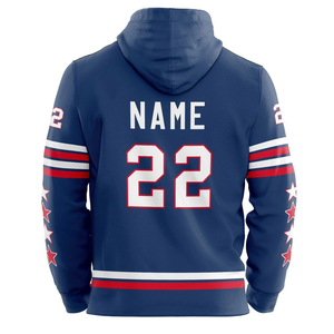 Custom 100% Polyester <b>Ice</b> Hockey Hoodie Men Logo Patches Men Hockey Hooded Anti-Bacterial for Selling - Product Image 2