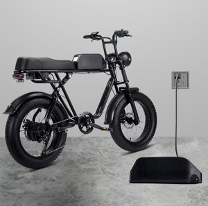 Vélo électrique rétro tout-terrain pour la montagne et la route, avec batterie au lithium 48V 10AH, pneus larges de 20x4 pouces, moteur à moyeu arrière, frein à disque - Product Image 4