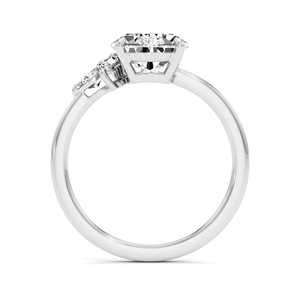 Anillo de Diamantes Cultivados en Laboratorio con Corte de Pera y Tres Piedras, Plata de Ley, Anillo de Compromiso y Boda para Mujer, Certificado por IGI y GSI - Product Image 6
