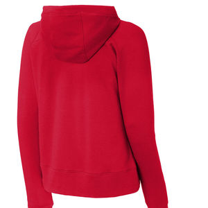 เสื้อสเวตเชิ้ตมีฮู้ดผ้าฟลีซสีแดงสำหรับผู้ชาย ทรงปกติ สวมใส่สบาย สีพื้น แขนยาว แบบถัก - Product Image 2