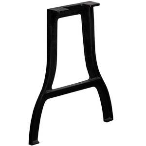 Ensemble de 2 pieds de table à manger en fonte noire, pièces de meubles régulières et durables - Product Image 4