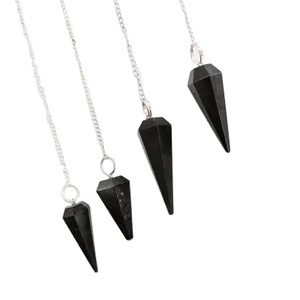 Péndulo de bola de ágata de cristal natural, colgante desmontable de tres piezas, diseño de sanación reiki y adivinación con amuletos encantadores - Product Image 4