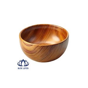 Bol de table en bois personnalisé de haute qualité, design vintage, idéal pour servir des apéritifs, des fruits et des repas à la maison – Fabriqué au Vietnam - Product Image 1