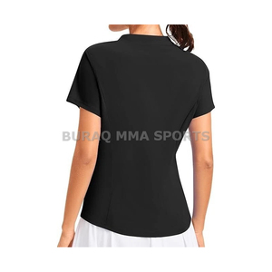 Polo pour femme à manches courtes, séchage rapide, col tricoté, coupe classique - Product Image 5