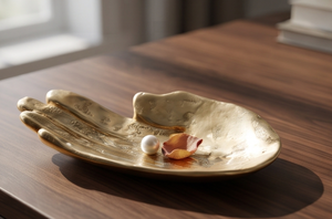 Bandeja de Metal con Textura de Mano Humana Única, para Cocina y Comedor, Artículos de Mesa, Artículo en Stock - Product Image 3