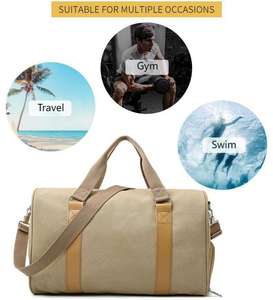 Bolsa Deportiva Unisex de Lona con Correa Ajustable, Cierre de Cremallera, Capacidad de 20-30L, Bolsa Deportiva Informal - Product Image 3