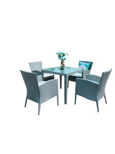 Juego de comedor de mimbre de ratán polivinílico superventas AD Furniture Corp moderno resistente a los rayos UV marco de aluminio impermeable sofás de exterior Living - Product Image 4