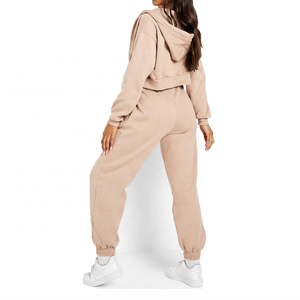 Nouveau survêtement streetwear surdimensionné au design personnalisé, effet délavé à l'acide, pour femme, grandes tailles, style crop - Product Image 6