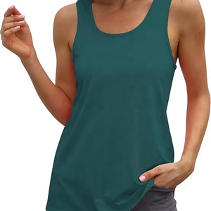 New Women's Summer Tank <b>Top</b> Best Design Short Sleeve Casual Plus Size Breathable Knitted Fabric Solid & Print Pattern Tank - Product Image 1