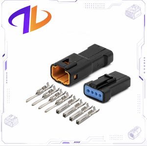 Conector de cableado automotriz impermeable de 4 pines macho con contacto de cobre y carcasa de nailon, compatible con 04T-JWPF-VSLE-S, 2.0mm - Product Image 2