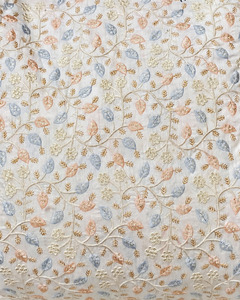 SQ embroidery fabric beaded fabric embroidered silk fabric chiffon fabric abaya fabric kaftan material wholesale export bulk usa - Product Image 2