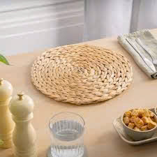 Natural Seagrass Flower Pattern <b>Tablecloth</b> Woven <b>Tablecloth</b> Straws Wedding Christmas Party Gift - Product Image 2