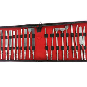 Juego de instrumentos quirúrgicos de ortopedia: Set de 20 piezas de cinceles óseos de acero inoxidable para implantes dentales manuales - Product Image 1