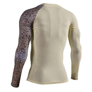 High Quality <b>Men's</b> Long Sleeve BJJ / MMA <b>Compression</b> <b>Shirt</b> Customization Breathable Quick Dry Rash guard for Workout Gym Fortleo - Product Image 4