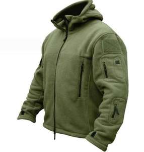 Custom Design <b>Men's</b> Fleece Zipper <b>Jackets</b> Tactical Sport <b>Warm</b> Fleece Hoodie Outdoor Windproof <b>Warm</b> Winter Coats - Product Image 1