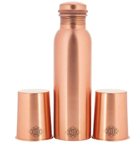 Botella de Agua de Cobre Puro Más Vendida con Tapa, Forma y Tamaño Personalizables, Disponible para Entrenamientos en el Gimnasio y como Regalo. - Product Image 3