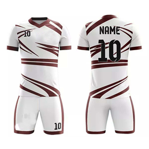 Maillots de football personnalisés, maillots de football, impression par transfert thermique, uniformes d'équipe courts, 100% polyester, légers, séchage rapide - Product Image 1