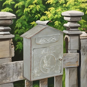 Boîte aux lettres en métal indien avec un design antirouille et durable pour l'entrée des lettres postales, montage mural extérieur, protection saisonnière - Product Image 3