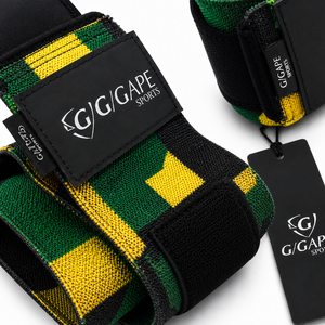 GAPE SPORTS Bandes de soutien pour poignets Noir Vert Jaune Réglables avec fermeture auto-agrippante Musculation Entraînement de force Unisexe Prix abordable - Product Image 6
