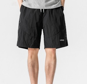 Shorts de sport en nylon personnalisés avec logo, shorts en nylon à cordon de serrage, shorts d'entraînement pour hommes, prix d'usine, export - Product Image 3