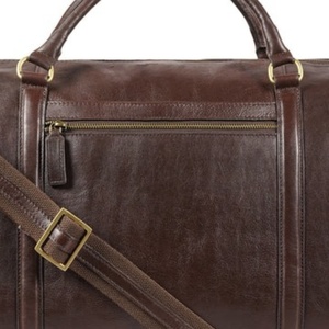 Vintage Full Grain Leather Travel Duffle Bag Handmade Weekend Gym Carry On Overnight Bag with <b>Adjustable</b> Shoulder <b>Strap</b> - Product Image 3
