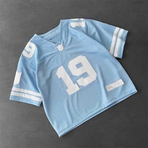 Camisetas de la Liga con Parche Personalizado, Camiseta de Fútbol Estampada por Transferencia de Calor, 100% Poliéster, Transpirable, de Secado Rápido, Corte Regular, Cuello en V, Manga Corta - Product Image 2