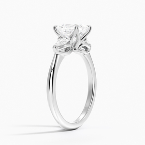 Bague BOJ 077 en argent 925, taille princesse, avec halo de pierres et griffes, solitaire diamant 2 carats, couleur D, VVS1, moissanite certifiée GRA, prix bas - Product Image 2
