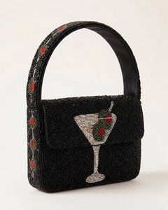 Sac à main rectangulaire ALI FASHION ART fait main en polyester brodé, motif tulipe, poignée rouge, artisanat textile, usage quotidien - Product Image 6