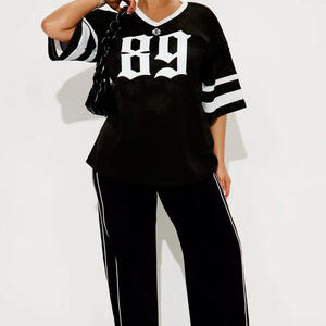 Camisetas de Fútbol Americano Oversize para Mujer, con Número Personalizado, Transpirables, Estilo Urbano, Malla, Venta al por Mayor, EE. UU. - Product Image 4