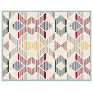 Tapis Dhurrie tissé à la main en coton naturel, tissé à plat, idéal pour les espaces de vie et de chambre contemporains de différentes grandes tailles - Product Image 2