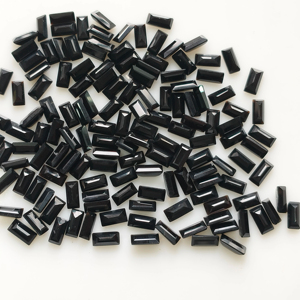 พลอยออนิกซ์สีดำธรรมชาติ 6x3 มม. ทรงบาแกตต์ คุณภาพดีที่สุด พลอยหลวมสำหรับทำเครื่องประดับ ได้รับการรับรองจากเรดเมาน์เทน เจมส์ - Product Image 2