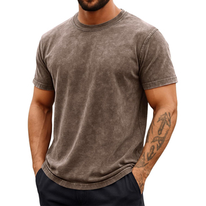 Trending Oversized Acid <b>Wash</b> Graphic Tee <b>Screen</b> Printed Premium Cotton Casual Street Fashion Apparel Manufacturer - Product Image 1