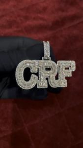 Colgante de Lujo de Plata 925 con Moissanita para Hombre, Diseño HipHop Personalizado con Letras, Certificación GCI IDGL, Regalo de Moda para Él, Amuletos - Product Image 2