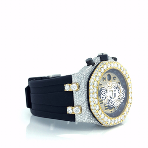Reloj Mecánico de Acero Inoxidable con Diamantes Moissanite, Estilo Hip Hop, Números Romanos, Unisex, Casual y Formal, Alta Demanda - Product Image 2