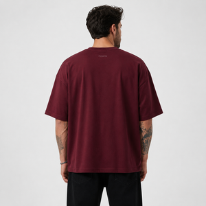 F2WIN <b>Men's</b> Regular Fit Polyester/Cotton T-<b>Shirt</b> Short Sleeve O-Neck Printed Formal Jersey Breathable Eco-Friendly 220g Front - Product Image 4